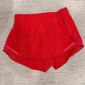 lululemon athletica Vibrant Red Athletic Shorts